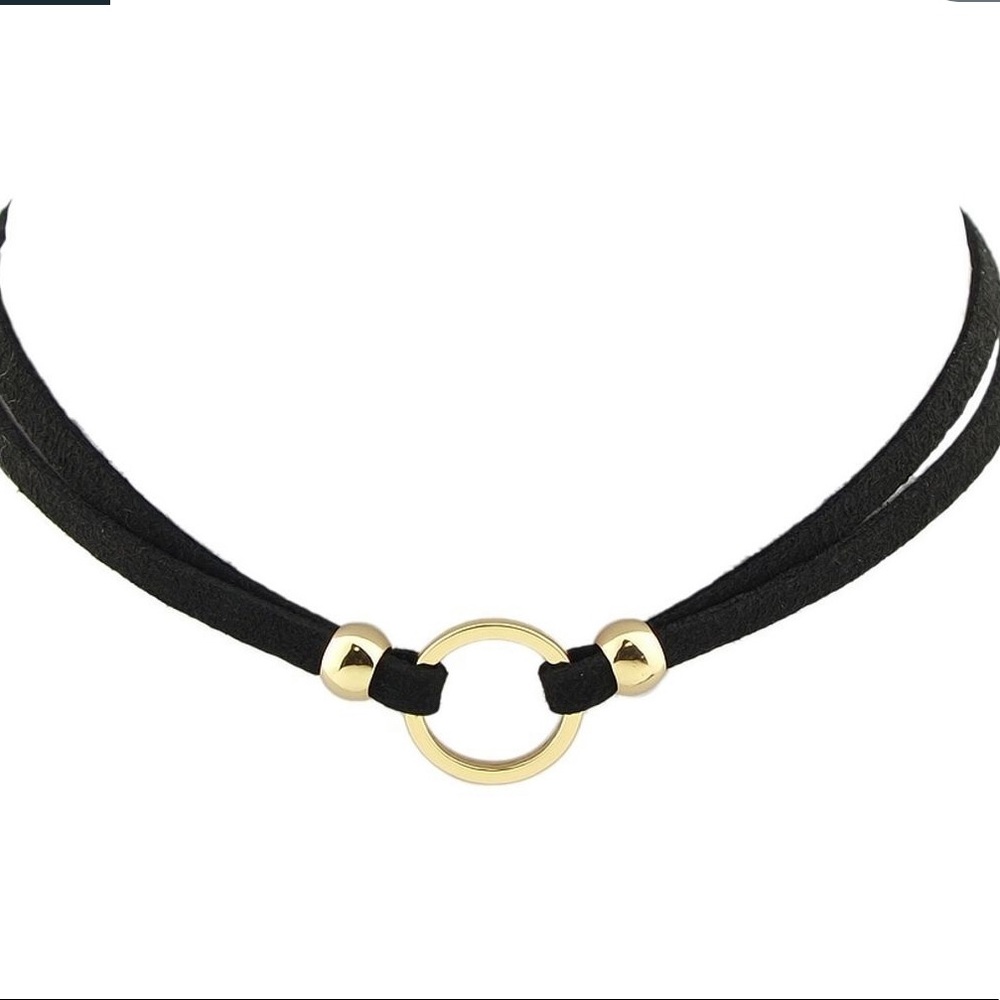 NWT Gold Circle Choker Necklace